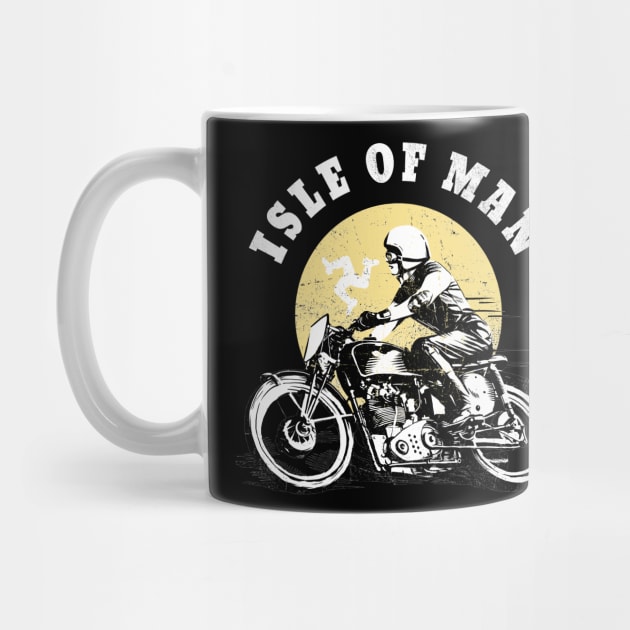 Isle Of Man Retro Vintage Biker Racing Manx Flag by SpottydoggCreatives